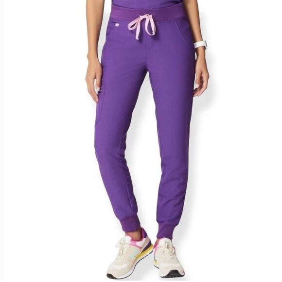 Figs Pants - Figs Zamora Joggers Scrub Pants Violet Space Dye Size XL